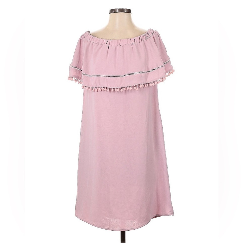 Pink strapless dress